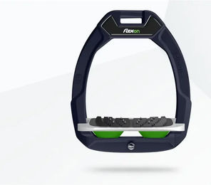 Flex-On Safe-On Sicherheitssteigbügel Reitsport mit Ultra Grip Neigung in Blau Grau Grün – Bild 1 von 1
