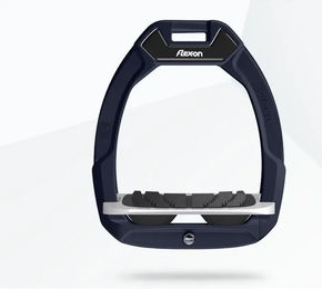 Flex-On Safe-On Sicherheitssteigbügel Reitwinkel mit Grip in Blau Grau Schwarz – Bild 1 von 1