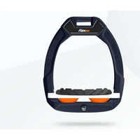 Produktbild von Flex-On Safe-On Sicherheitssteigbügel Reitwinkel mit Grip in Blau Weiß Orange