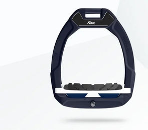 Flex-On Safe-On Sicherheitssteigbügel Reitwinkel mit Grip in Rot Weiß Marine – Bild 1 von 1