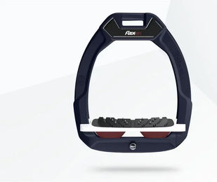 Flex-On Safe-On Sicherheitssteigbügel Reitwinkel Ultra Grip Bordeaux Weiß – Bild 1 von 1
