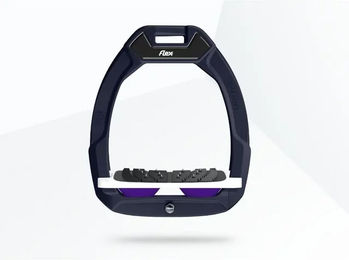 Flex-On Safe-On Sicherheitssteigbügel Reitwinkel Ultra Grip Rot Weiß Violett – Bild 1 von 1