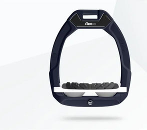 Flex-On Safe-On Sicherheitssteigbügel Schräg mit Ultra Grip in Marine Weiß Grau – Bild 1 von 1