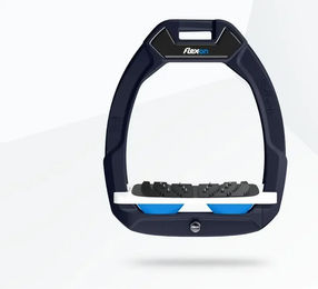 Flex-On Safe-On Sicherheitssteigbügel Schräg Ultra Grip Blau Weiß Blau für Reiter – Bild 1 von 1
