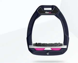 Flex-On Safe-On Sicherheitssteigbügel Schräg Ultra Grip Marine Grau Rosa – Bild 1 von 1