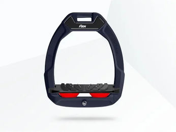 Flex-On Safe-On Sicherheitssteigbügel Schräg Ultra Grip Rot Schwarz Rot für Pferde – Bild 1 von 1