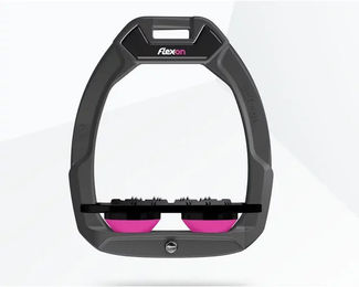 Flex-On Safe-On Sicherheitssteigbügel Ultra Grip Anthrazit Schwarz Rosa – Bild 1 von 1