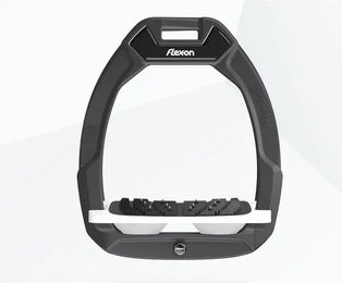 Flex-On Safe-On Sicherheitssteigbügel Ultra Grip Anthrazit Weiß für Reiter – Bild 1 von 1