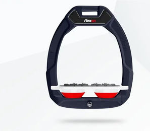 Flex-On Safe-On Sicherheitssteigbügel Ultra Grip Blau Weiß Orange für Pferde – Bild 1 von 1