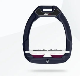 Flex-On Safe-On Sicherheitssteigbügel Ultra Grip Blau Weiß Purpur – Bild 1 von 1