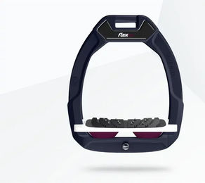 Flex-On Safe-On Sicherheitssteigbügel Ultra Grip für Pferde in Bordeaux Weiß Purpur – Bild 1 von 1
