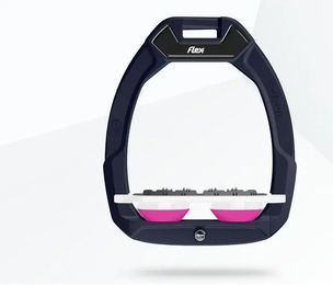 Flex-On Safe-On Sicherheitssteigbügel Ultra Grip für Pferde in Braun Weiß oder Rosa – Bild 1 von 1