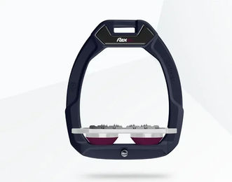 Flex-On Safe-On Sicherheitssteigbügel Ultra Grip für Pferde in Grün/Grau/Plum – Bild 1 von 1
