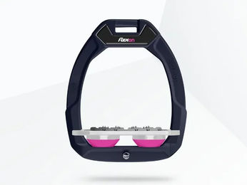 Flex-On Safe-On Sicherheitssteigbügel Ultra Grip für Pferde in Grün Grau Rosa – Bild 1 von 1