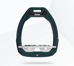 Flex-On Safe-On Sicherheitssteigbügel Ultra Grip für Pferde in Grün/Grau/Weiß – Bild 1 von 1