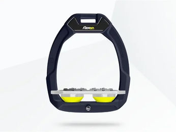 Flex-On Safe-On Sicherheitssteigbügel Ultra Grip für Pferde in Grün Grau Yellow – Bild 1 von 1