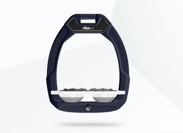 Flex-On Safe-On Sicherheitssteigbügel Ultra Grip für Pferde in Grün Weiß Grau – Bild 1 von 1