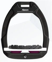 Flex-On Safe-On Sicherheitssteigbügel Ultra Grip für Pferde in Schwarz Weiß Pflaume – Bild 1 von 1