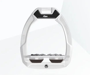 Flex-On Safe-On Sicherheitssteigbügel Ultra Grip für Pferde in Weiß Grau oder Braun – Bild 1 von 1