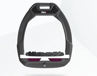 Flex-On Safe-On Sicherheitssteigbügel Ultra Grip Schräg Anthrazit Weiß Purpur – Bild 1 von 1