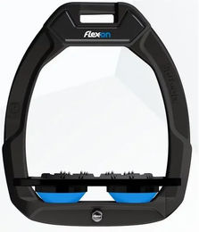 Flex-On Safe-On Sicherheitssteigbügel Ultra Grip Schwarz Blau für Reiter – Bild 1 von 1