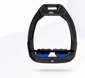 Flex-On Safe-On Sicherheitssteigbügel Ultra Grip Schwarz Blau für Reiter – Bild 1 von 1