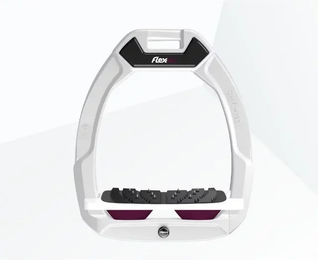 Flex-On Safe-On Sicherheitssteigbügel Ultra Grip Weiß-Lila für Reiter – Bild 1 von 1