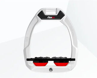 Flex-On Safe-On Sicherheitssteigbügel Ultra Grip Weiß Schwarz Rot – Bild 1 von 1
