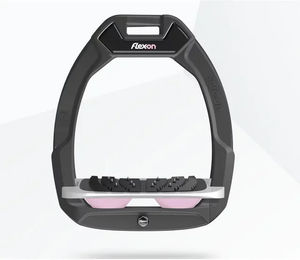 Flex-On Safe-On Sicherheitssteigbügel Winkel Ultra Grip Anthrazit Grau Hellrosa – Bild 1 von 1