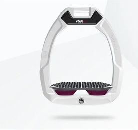 Flex-On Safe-On Sicherheitssteiger für den Pferdesport Weiß/Grau/Pflaume – Bild 1 von 1