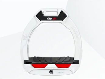 Flex-On Safe-On Steigbügel für Kinder mit Grip in Weiß Schwarz oder Rot – Bild 1 von 1