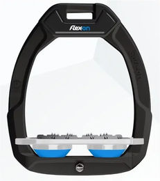 Flex-On Safe-On Ultra Grip Sicherheitssteigbügel Schwarz Grau Blau – Bild 1 von 1