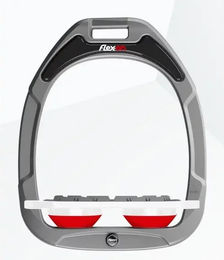 Flex-On Sattelhalterung Flach aus Aluminium in Weiß-Rot mit Green Composite – Bild 1 von 1