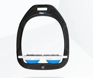 Flex-On Sattelsteigbügel Flat Grip Green Composite in Grün Weiß Blau – Bild 1 von 1