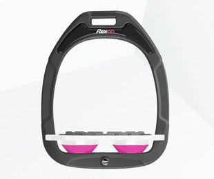 Flex-On Sattelsteigbügel Plat Grip Green Composite Anthrazit Weiß Rosa – Bild 1 von 1