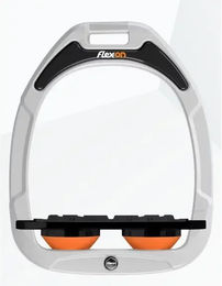Flex-On Sattelsteigbügel Plat Grip Green Composite Weiß Schwarz Orange – Bild 1 von 1