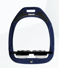 Flex-on Sattelsteigbügel Plat Ultra Grip Green Composite in Marine Schwarz Weiß – Bild 1 von 1