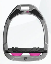 Flex-On Schenkel Steigbügel Green Composite Aluminium Schwarz Rosa – Bild 1 von 1