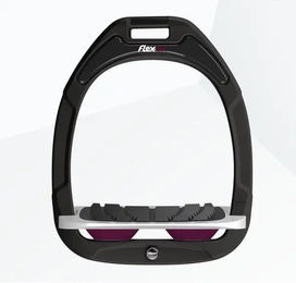 Flex-On Schenkelsteigbügel Green Composite mit Neigung und Grip in Schwarz Grau Lila – Bild 1 von 1
