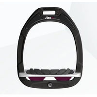 Produktbild von Flex-On Schenkelsteigbügel Green Composite mit Neigung und Grip in Schwarz Grau Lila