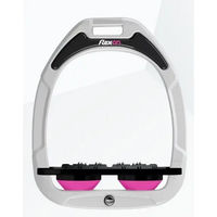 Produktbild von Flex-On Schräg-Grip Steigbügel Green Composite Weiß Schwarz Rosa