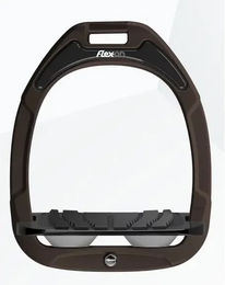Flex-On Schräg-Steigbügel Green Composite Grip Braun Schwarz Grau – Bild 1 von 1