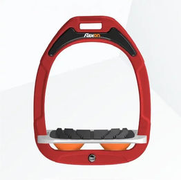 Flex-On Schräg-Steigbügel Green Composite Grip Rot Grau Orange – Bild 1 von 1