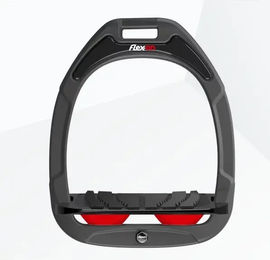 Flex-On Schräg Steigbügel Green Composite mit Grip in Anthrazit Schwarz Rot – Bild 1 von 1
