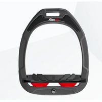 Produktbild von Flex-On Schräg Steigbügel Green Composite mit Grip in Anthrazit Schwarz Rot