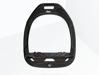 Flex-On Schräg Steigbügel Grip Green Composite für Pferde in Grün Schwarz Braun – Bild 1 von 1