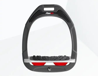 Flex-on Schräg-Steigbügel Ultra Grip Green Composite in Anthrazit Grau Rot – Bild 1 von 1