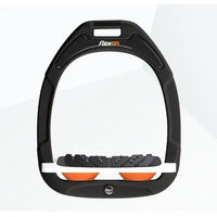 Produktbild von Flex-On Schräg-Steigbügel Ultra Grip Green Composite Schwarz Weiß Orange
