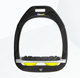 Flex-On Schräggriff Steigbügel Green Composite Schwarz Grau Grün – Bild 1 von 1