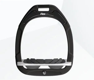 Flex-On Schräggriffen Steigbügel Green Composite Schwarz Grau Anthrazit – Bild 1 von 1